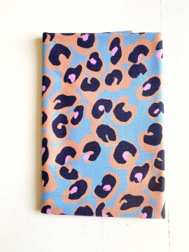 Coupon Leonardo Bleu Vert Jersey Rib 50X100 cm