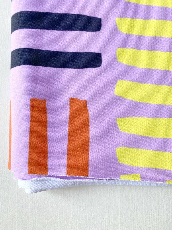 Coupon Bauhaus Lilac French Terry 59X145 cm