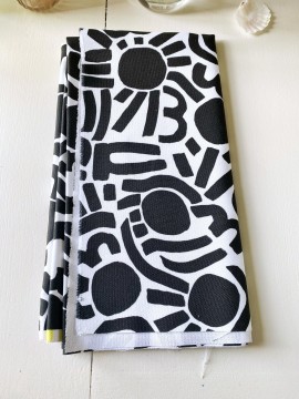 Coupon Dotty Keith Noir Panama  81X145 cm