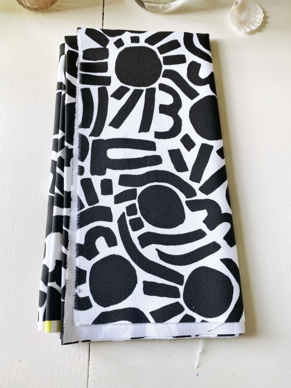 Coupon Dotty Keith Noir Panama  81X145 cm