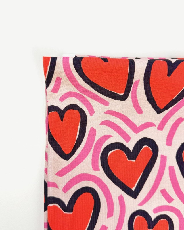 Coupon L'Attrape Coeur Rouge Jersey 50X150 cm