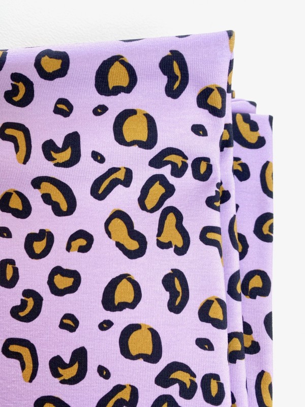 Coupon Leopard Beauty Mauve Jersey 167X155 cm