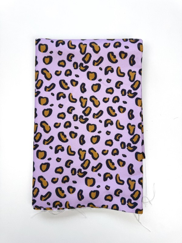 Coupon Leopard Beauty Mauve Panama 50X145 cm
