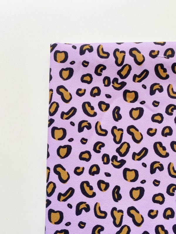 Coupon Leopard Beauty Mauve Panama 50X145 cm