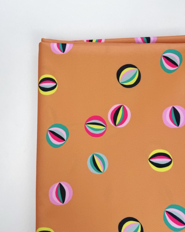 Coupon Les Billes Caramel Tissu Impermeable 203X155 cm