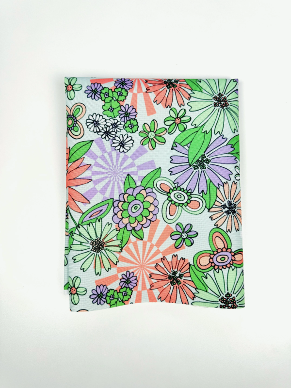 Coupon Retrolift Vert D'Eau Tissu Impermeable 50X155 cm