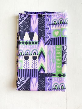 Coupon Shining Hearts Violet Panama 50X145 cm