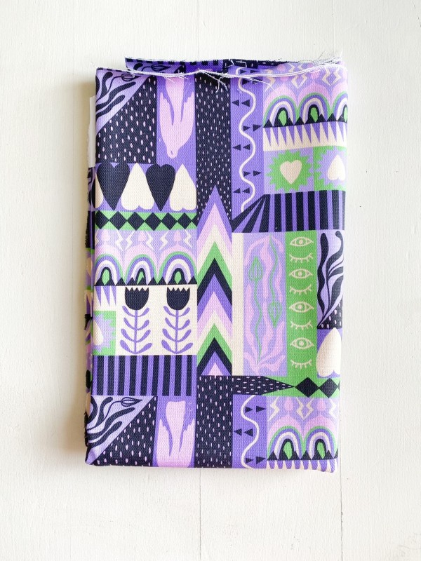 Coupon Shining Hearts Violet Panama 50X145 cm