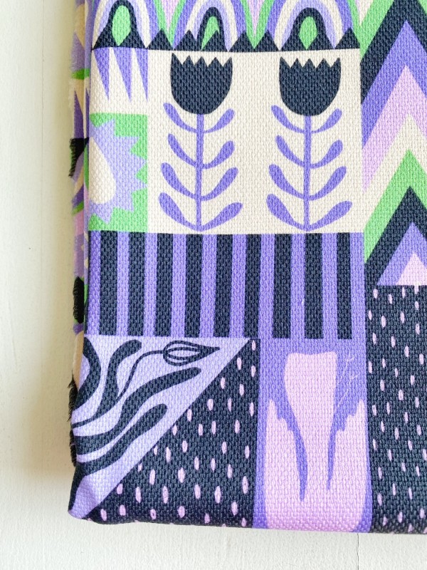 Coupon Shining Hearts Violet Panama 50X145 cm