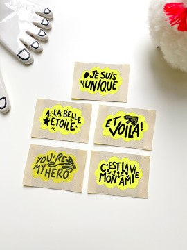 Étiquettes à coudre x5