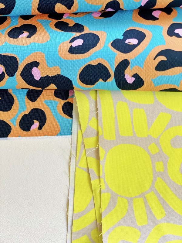 Duo Sélection #1 — Tissu imperméable léopard & popeline graphique | Stéphanie Piogé Fabrics