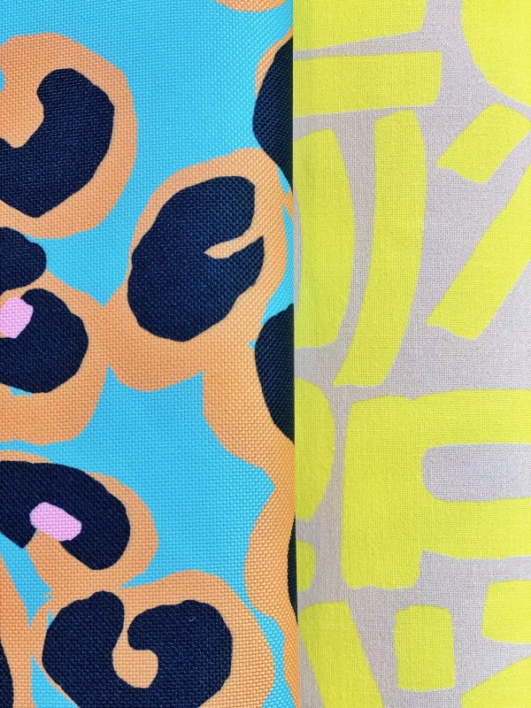 Duo Sélection #1 — Tissu imperméable léopard & popeline graphique | Stéphanie Piogé Fabrics