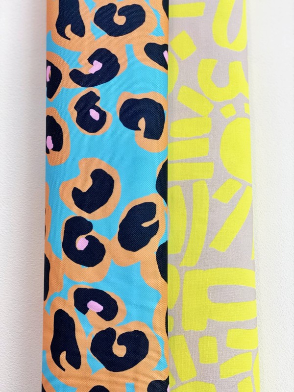 Duo Sélection #1 — Tissu imperméable léopard & popeline graphique | Stéphanie Piogé Fabrics