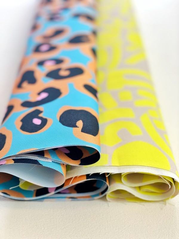 Duo Sélection #1 — Tissu imperméable léopard & popeline graphique | Stéphanie Piogé Fabrics