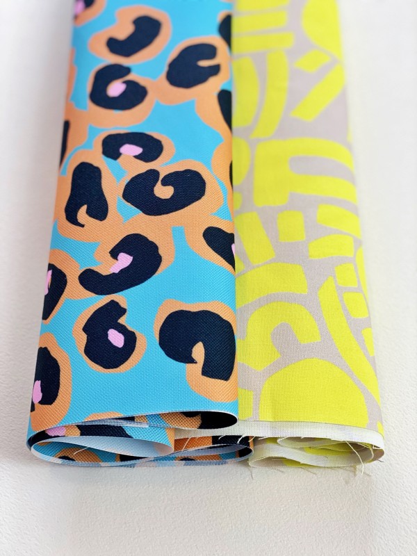 Duo Sélection #1 — Tissu imperméable léopard & popeline graphique | Stéphanie Piogé Fabrics