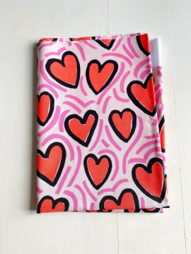 Kopie von Coupon L'Attrape Coeur Rouge Popeline 50X155 cm