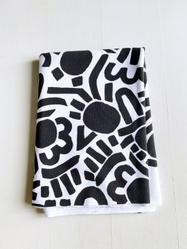 Coupon Dotty Keith Noir French Terry 48X145 cm