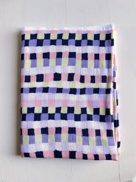 Coupon Squares Mauve Double Gaze 94X160 cm