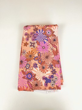 Kopie von Coupon Retrolift Marron French Terry 133X145 Cm