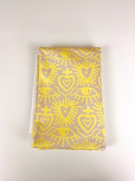 Coupon Exvoto Jaune Jersey 168X160 cm
