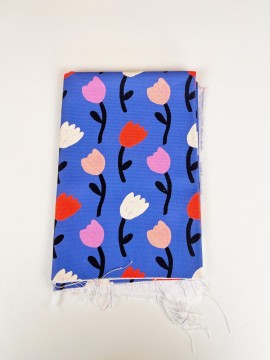 Coupon Tulipes Bleues Panama 50X145 cm