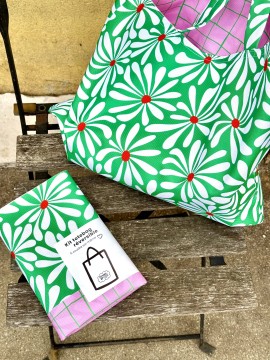 Kit couture tote bag réversible | Tissu imperméable | Stéphanie Piogé Fabrics