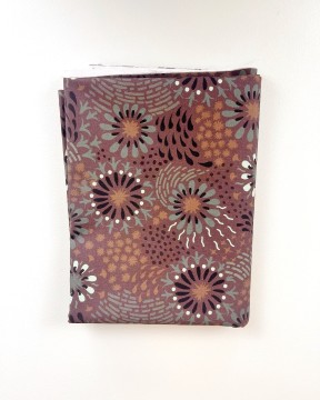 Coupon Fireworks Marron glacé Popeline 100x155 cm