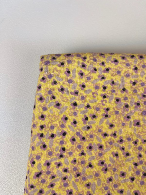 copia de copia de Coupon Mini Flowers Marron Double Gaze 100X145 cm