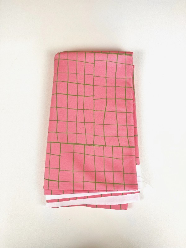 Coupon Grades Rose et Vert Jersey 120X150 cm
