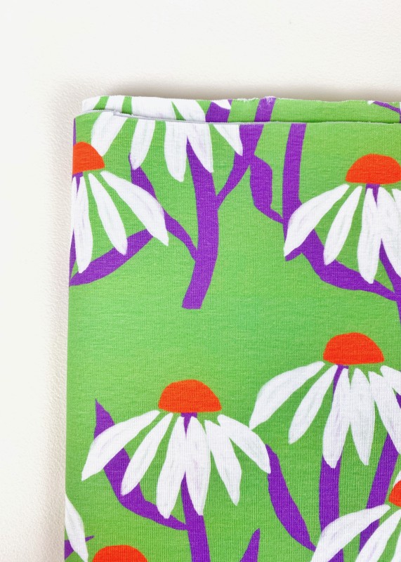 Coupon Marguerites Vertes Jersey 50X155 cm