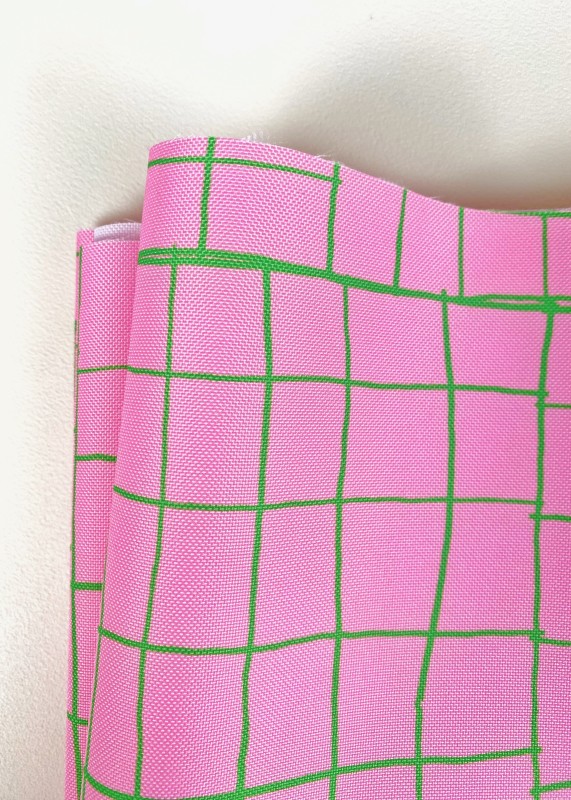 Coupon Grades Rose Et Vert Tissu Imperméable 50X155 cm