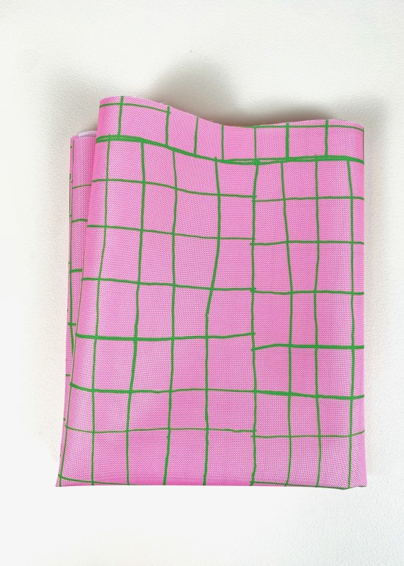 Coupon Grades Rose Et Vert Tissu Imperméable 45X155 cm