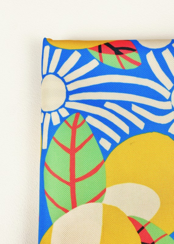 Coupon Oranges in the Sky Bleue Tissu Imperméable 100X155 cm