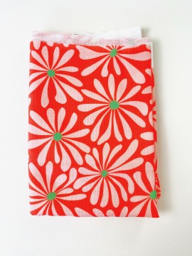 Coupon Flower Beach Rouge Double Gaze 50X160 cm