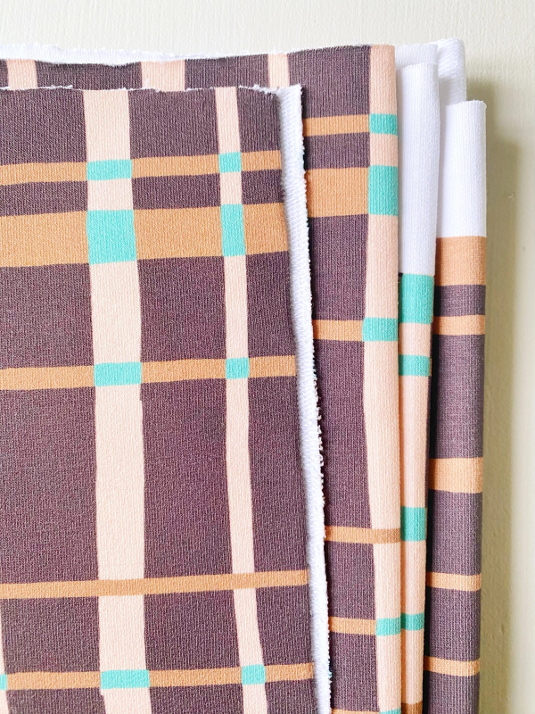 Coupon Crossing Marron Glace French Terry 55X145 cm