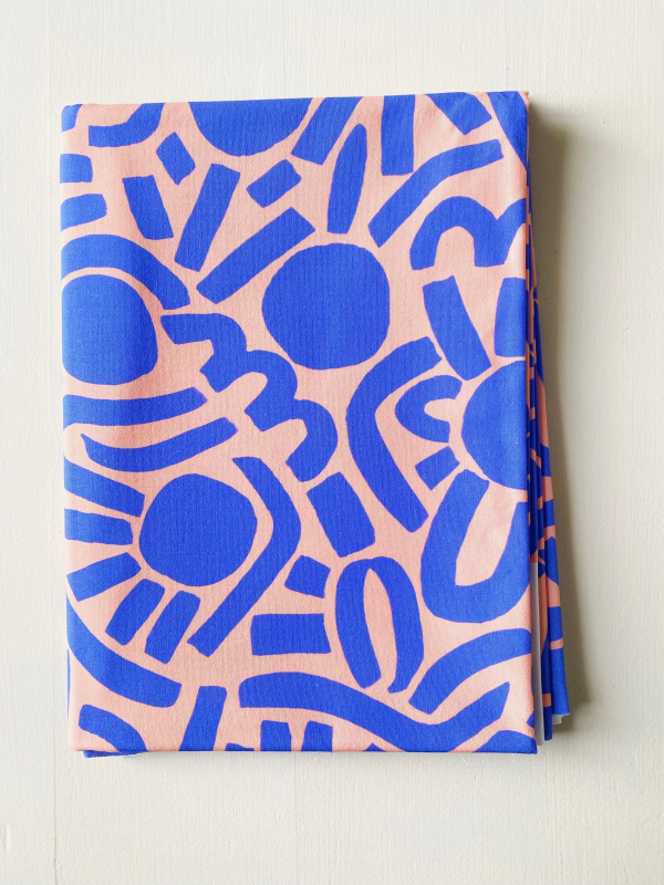 Coupon Dotty Keith Bleu Popeline 100X155 cm