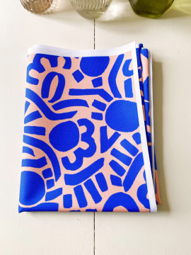 Coupon Dotty Keith Bleu Tissu Imperméable 103X155 cm