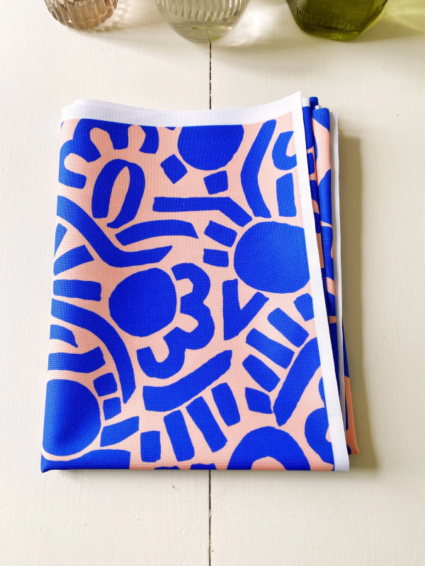 Coupon Dotty Keith Bleu Tissu Imperméable 105X155 cm