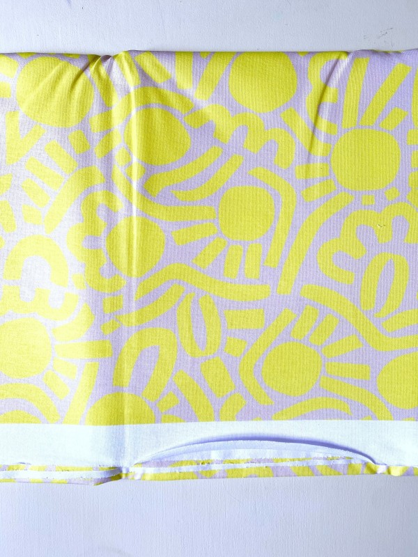 Coupon Dotty Keith Jaune Jersey 145X155 cm