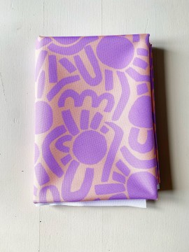 Coupon Dotty Keith Mauve Tissu Imperméable 150X155 cm