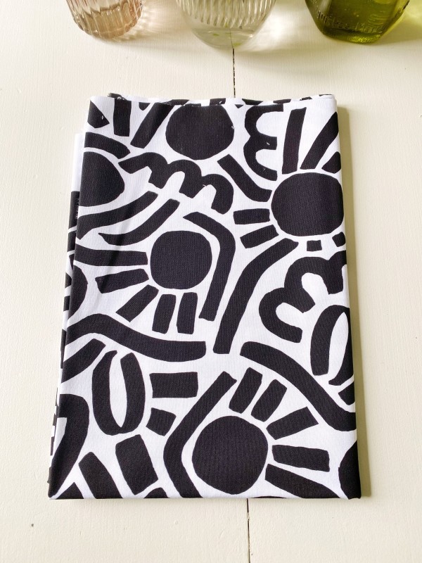 Coupon Dotty Keith Noir Popeline 50X155 cm