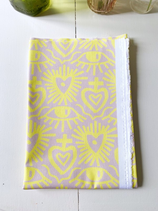 Coupon Exvoto Jaune Popeline 50X155 cm