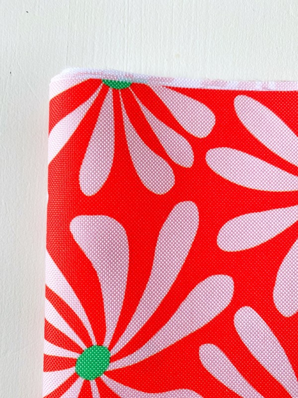 Coupon Flower Beach Rouge Tissu Imperméable 121X155 cm