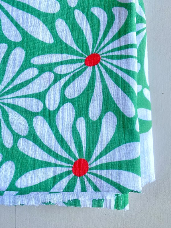 Coupon Flower Beach Vert Double Gaze 78X160 cm