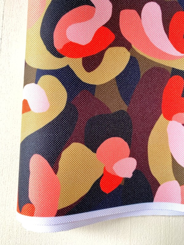 Coupon Foisonnement Corail D'Hiver Tissu Imperméable 50X155 cm