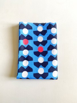 Coupon Foule Bleu Double Gaze 150X160 cm