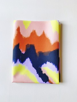 Coupon Frequences Marron Tissu Imperméable 50X155 cm