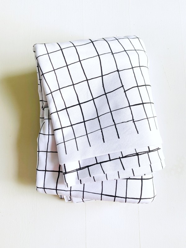 Coupon Grades Noir Et Blanc Jersey 62X150 cm