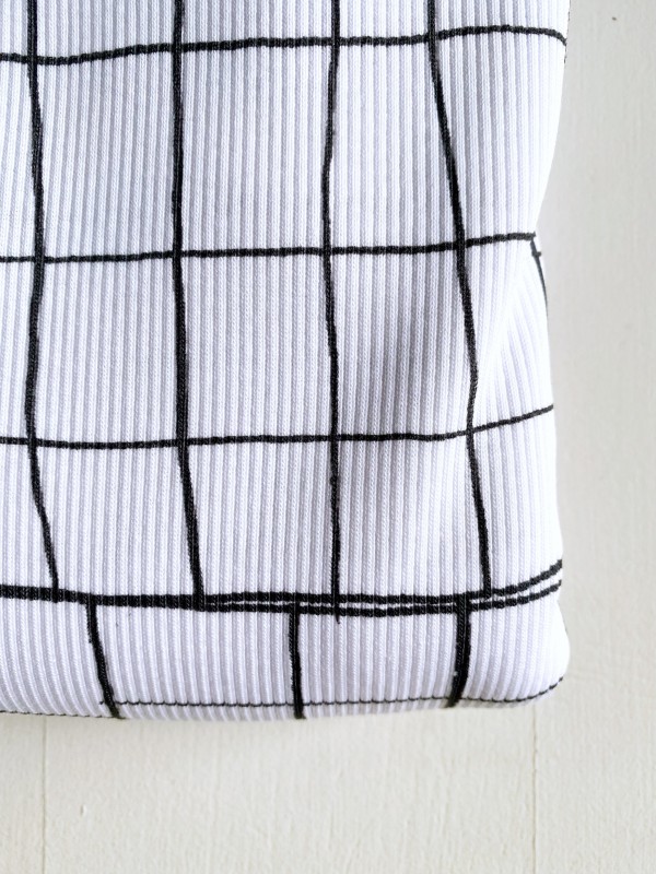 Coupon Grades Noir Et Blanc Jersey Rib 83X100 cm