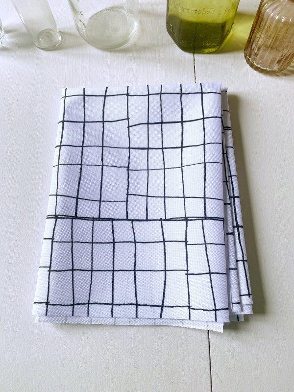 Coupon Grades Noir Et Blanc Tissu Imperméable 100X155 cm